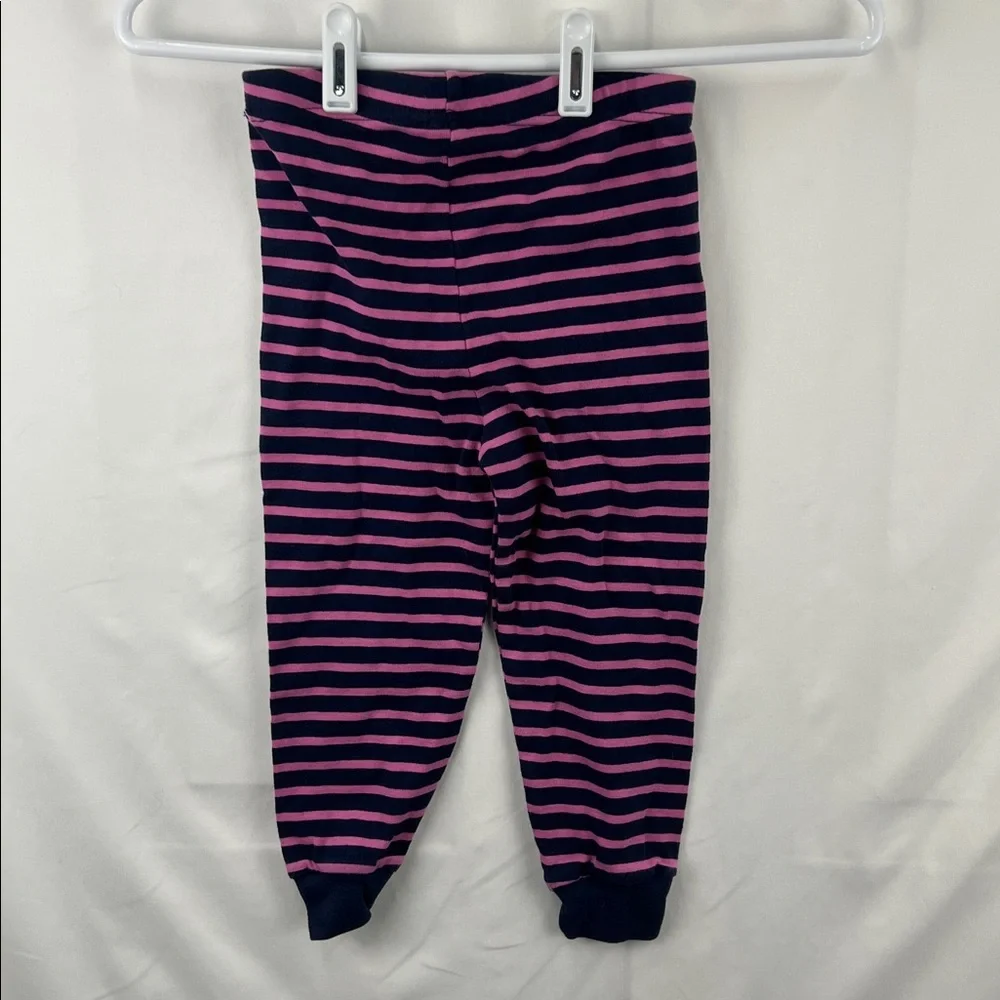 Girl’s Pajama Bottoms - Size 4 to 5 - Pink and Navy Striped